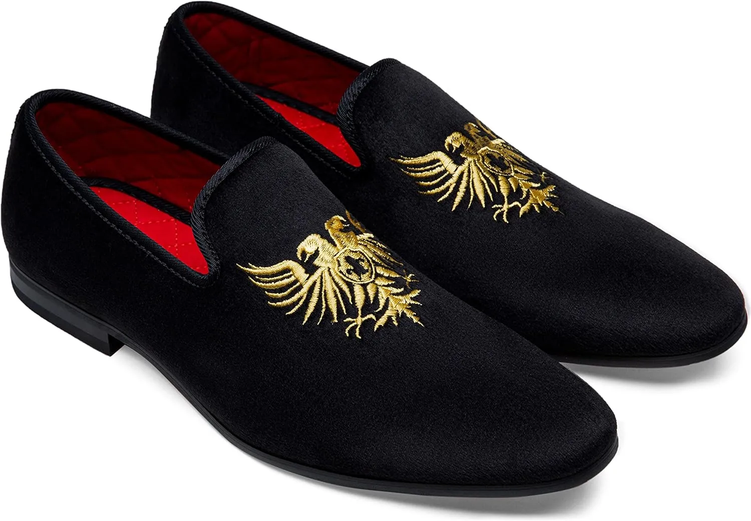 Jousen Men's Loafers Velvet Slip On Dress Men Shoes Soft Vintage Luxury Mens Wedding Party Prom Shoes for Men