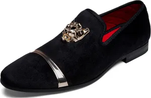 Jousen Men's Loafers Velvet Slip On Dress Men Shoes Soft Vintage Luxury Mens Wedding Party Prom Shoes for Men