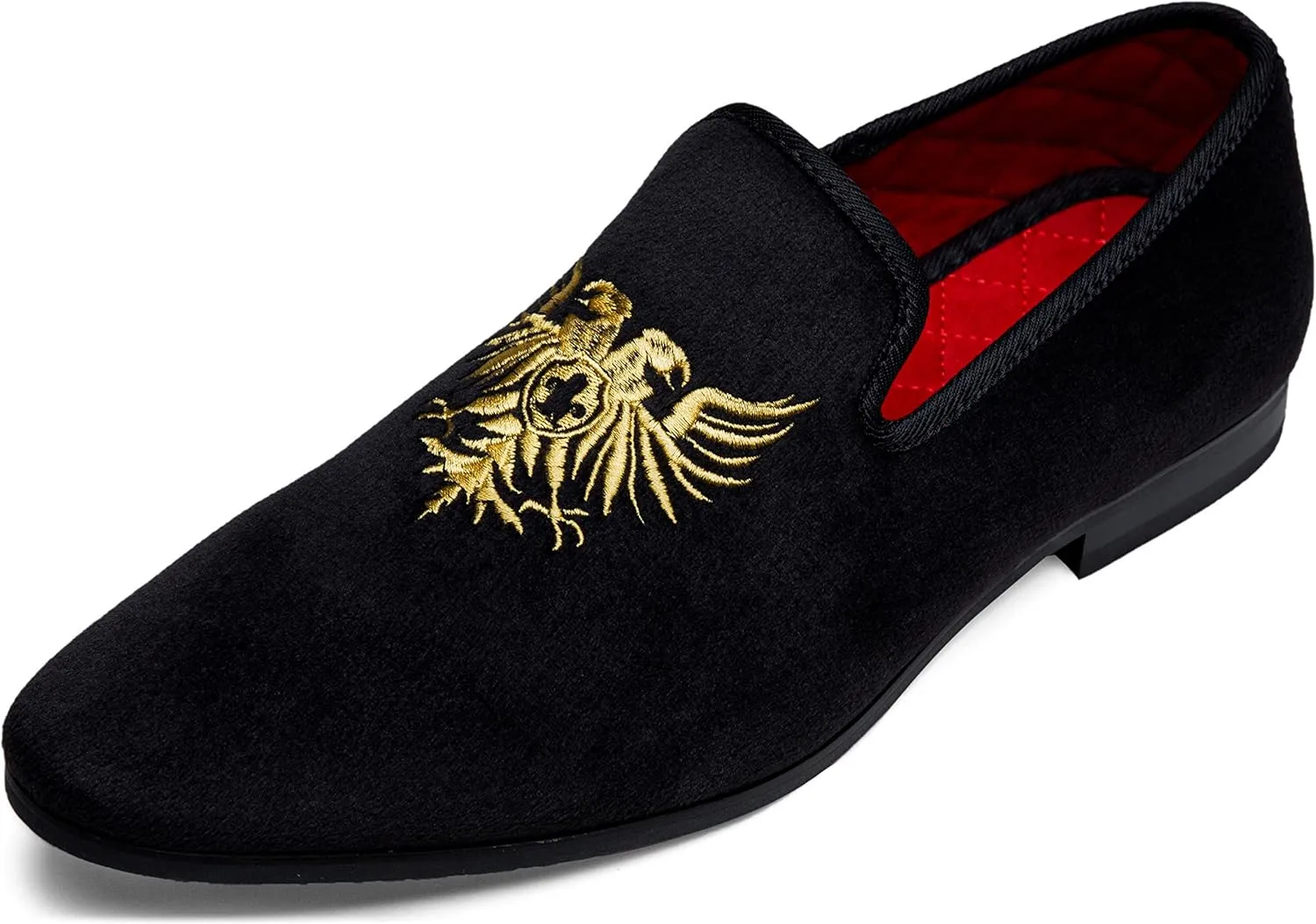 Jousen Men's Loafers Velvet Slip On Dress Men Shoes Soft Vintage Luxury Mens Wedding Party Prom Shoes for Men