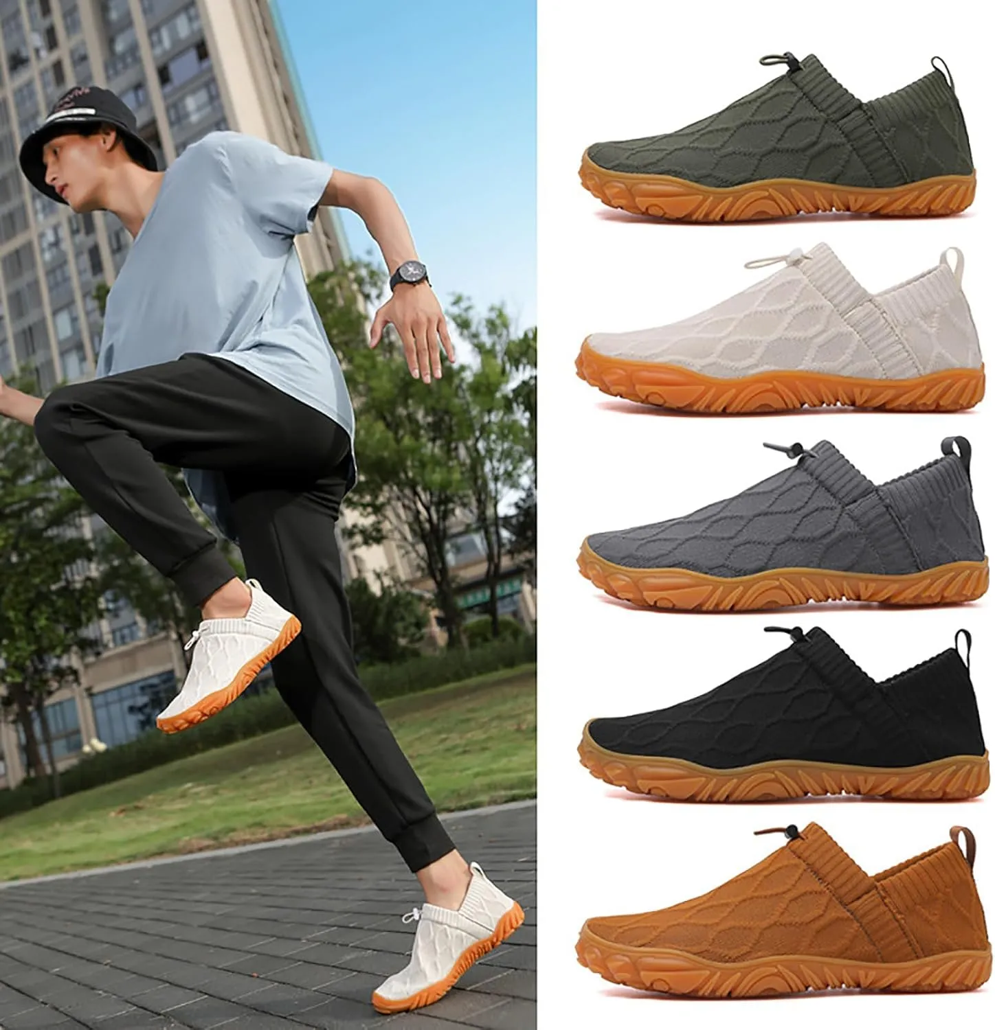 Joyoasis Water Shoes, 2024 AquaStride Casual Non Slip Quick-Drying Slip On Knitted Water Sneakers Shoes
