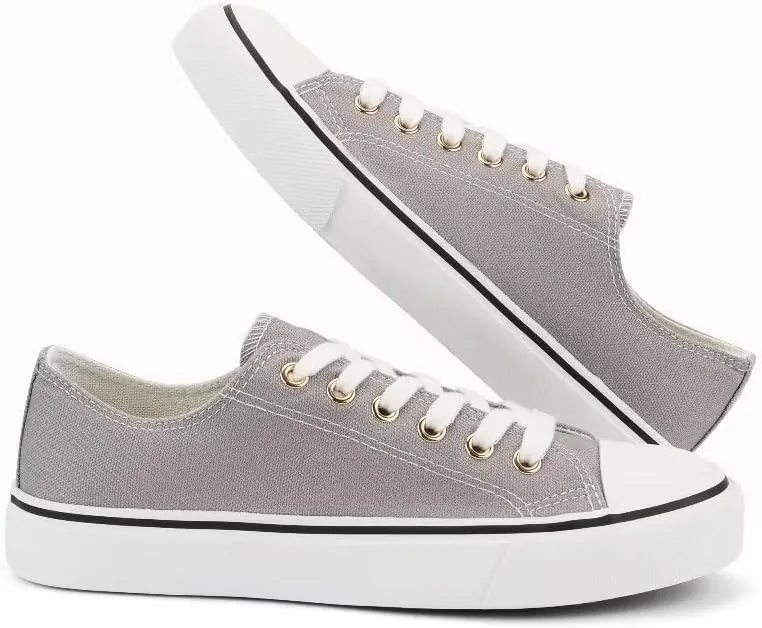 JUDIS Women’s Lace Up Canvas Shoes Low Top Fashion Sneakers Casual Tennis Walking Shoes