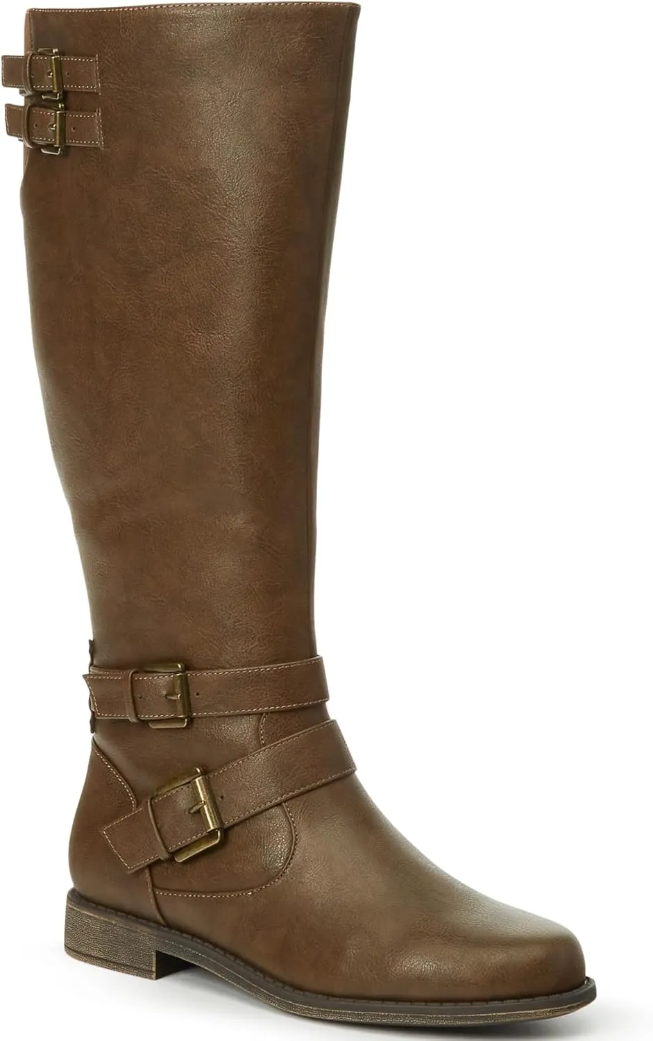 JustFab Noel Flat Boots for Women - Women's Boots, Riding Boots, Knee High Boots for Women, Womens Boots & Booties - Casual Boots for Women