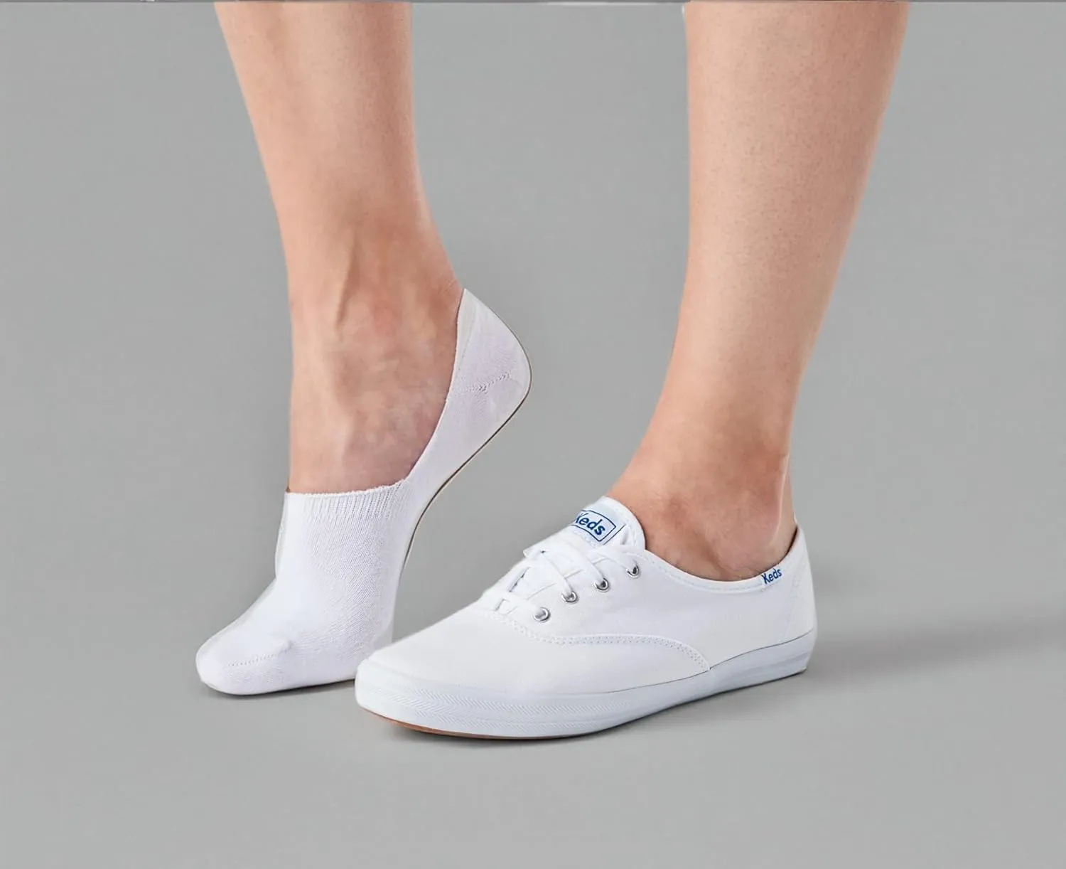 Keds Women's Low Cut Sneaker Signature Knit No Show Sock Liners 6 Pairs