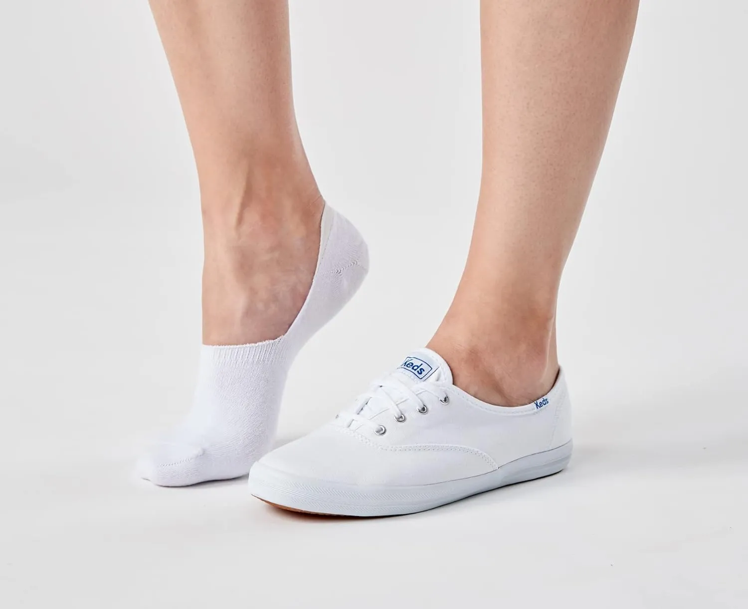 Keds Women's Low Cut Sneaker Signature Knit No Show Sock Liners 6 Pairs