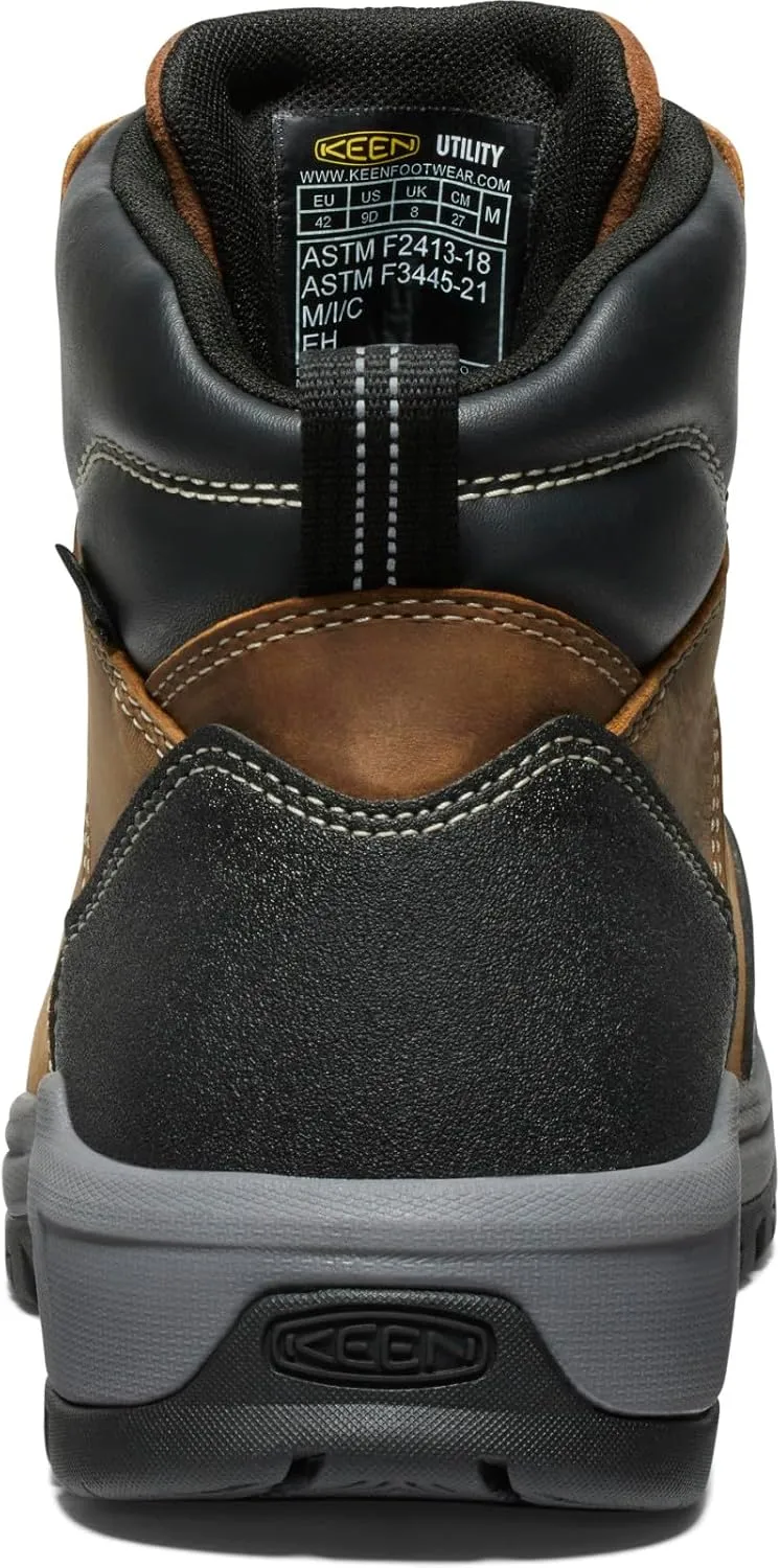 KEEN Utility Men's Evanston 6" Composite Toe Waterproof Leather Durable Construction Work Boot