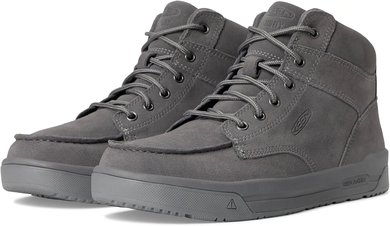 KEEN Utility Men's Gibson Mid Height Soft Toe Athletic Traction Durable Leather Work Boots