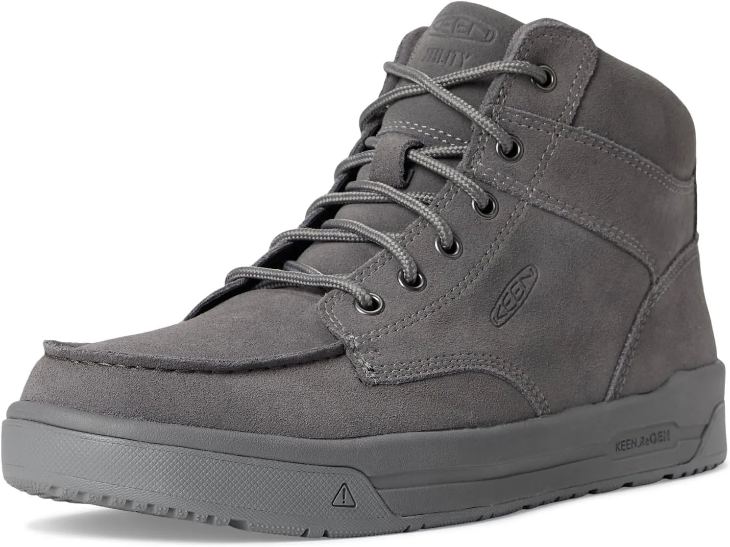 KEEN Utility Men's Gibson Mid Height Soft Toe Athletic Traction Durable Leather Work Boots