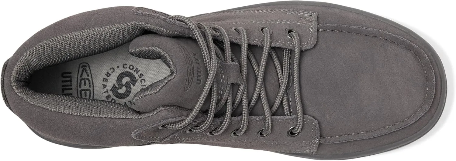 KEEN Utility Men's Gibson Mid Height Soft Toe Athletic Traction Durable Leather Work Boots