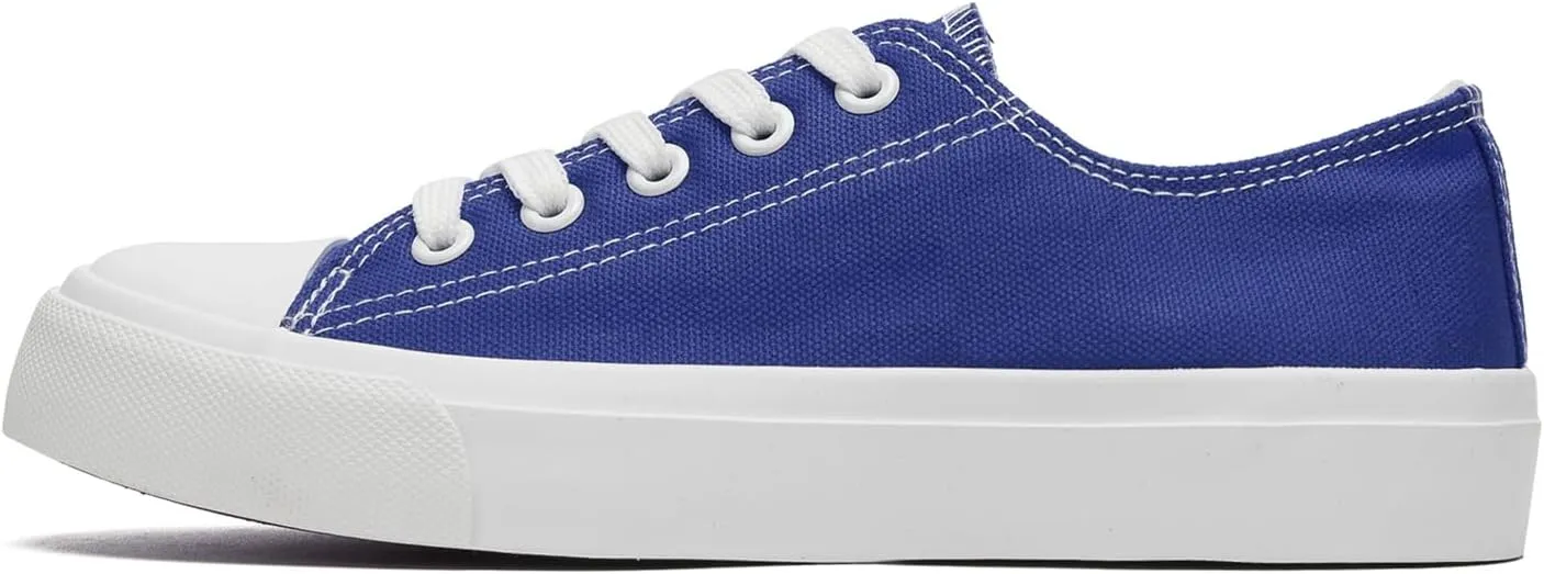 Kids Canvas Shoes for Boys Girls Toddler Classic Low Top Sneakers Lace up Tennis Shoes Walking Shoes Big Kid Running Sneakers
