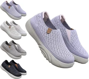 Ladies' Breathable Slip-On Sneakers, Lightweight & Anti-Slip, Ideal for Travel and Daily Walks, Perfect Casual Loafers for Spring, Summer, and Fall.