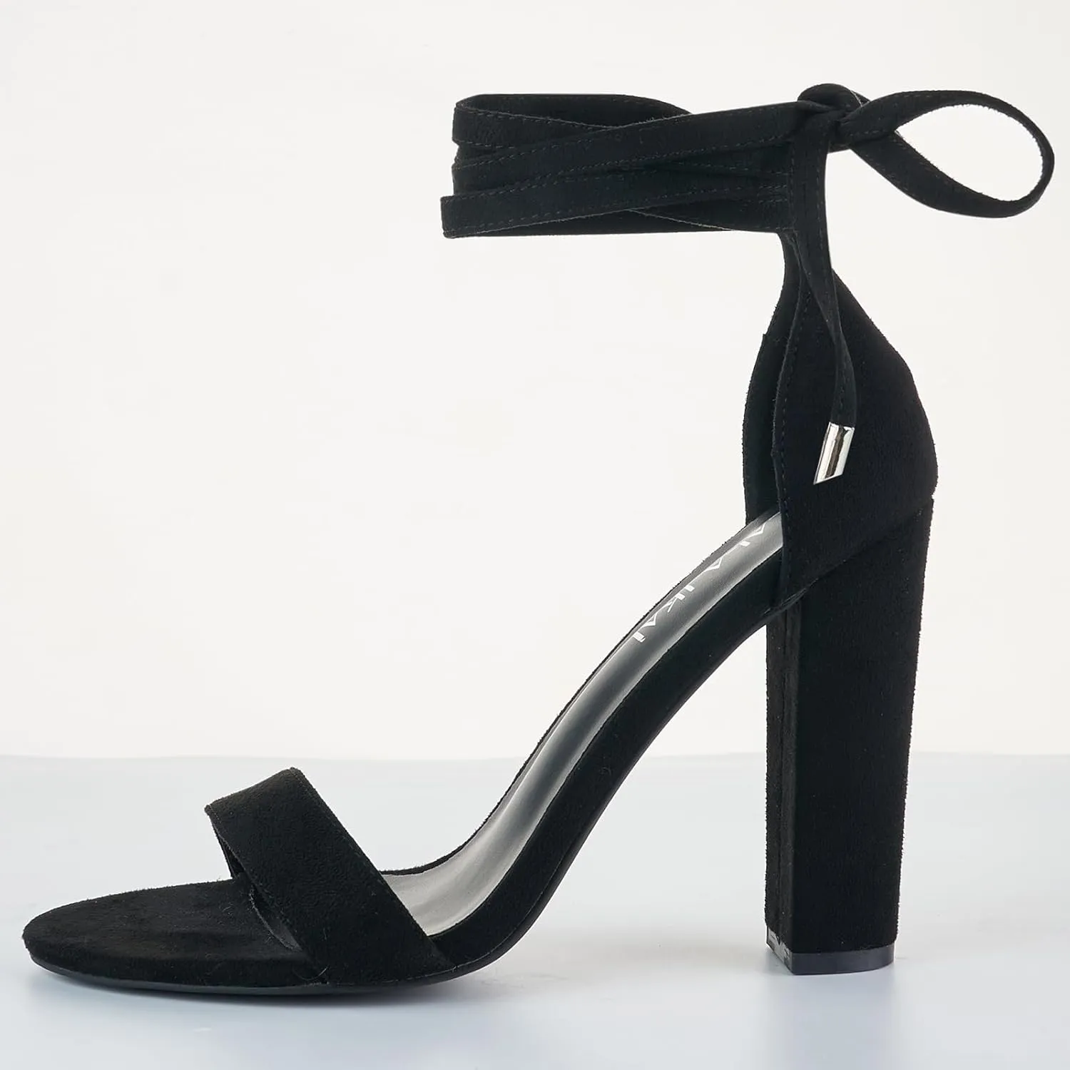 LALA IKAI Chunky Heels Sandals for Women Comfy Open Toe Strappy Rhinestone High Heeled Sandals White Silver Gold Black Ankle Clear Heels for Party Wedding