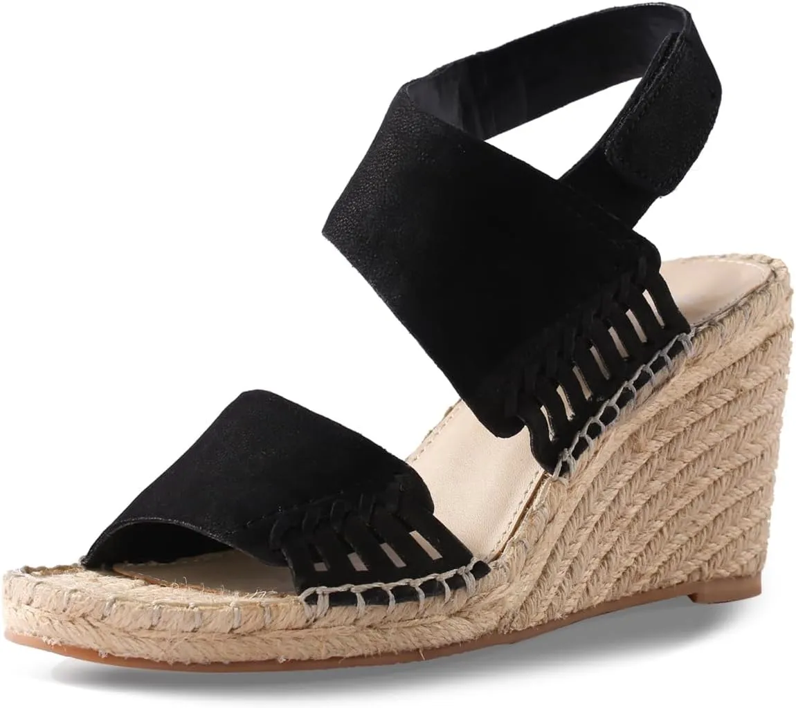 landing craft Platform Wedge Sandals for Women,Magenta Gold Red Black Yellow Espadrille Womens Wedge Sandals Open Toe Ankle Strap High Heel Wedges Summer Dressy Sandals -3.4Inch