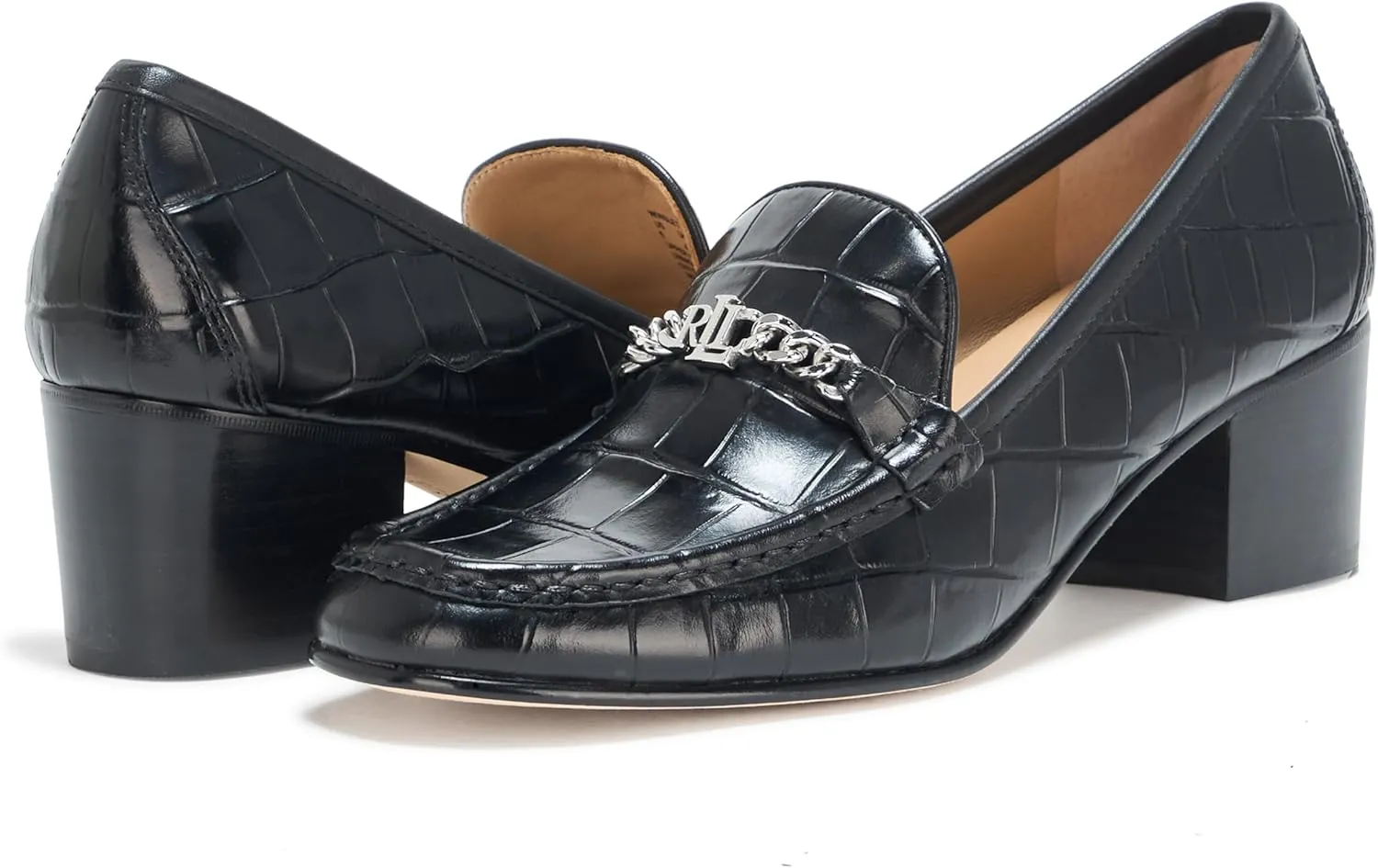 Lauren Ralph Lauren Women's Winslet Crocodile-Embossed Leather Pump