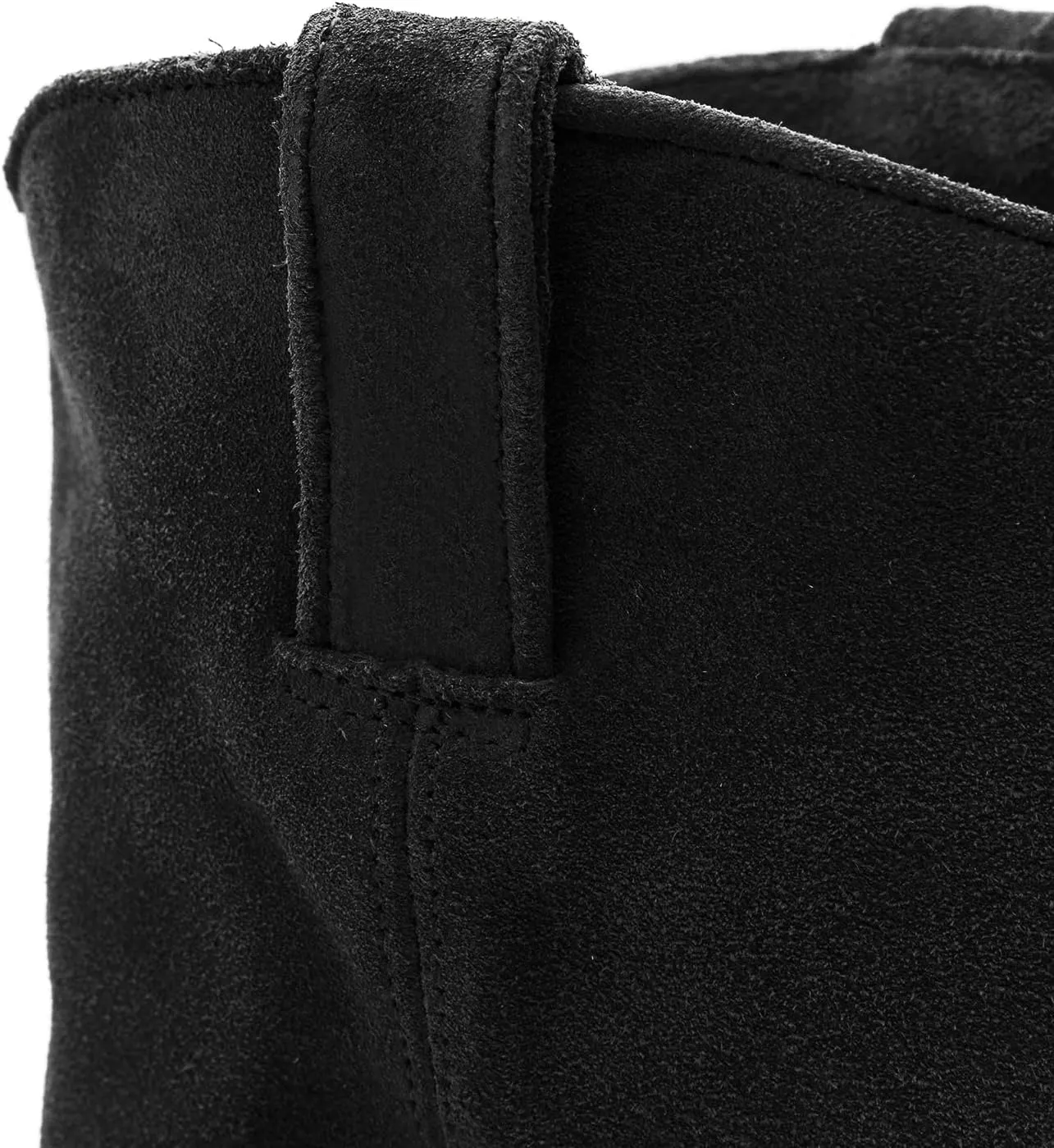 LEHOOR Women Low Stacked Heel Slouchy Knee High Western Boots Pointed Square Toe Velvet Suede 1.5" Chunky Heels Cowboy Boots Wide Calf Pull On Combat Boots Dressy Comfort Casual Winter Retro 4-13 M US