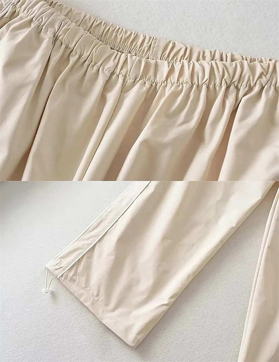 Lianlive Womens Parachute Pants Wide Leg Baggy Y2K Track Pants for Women