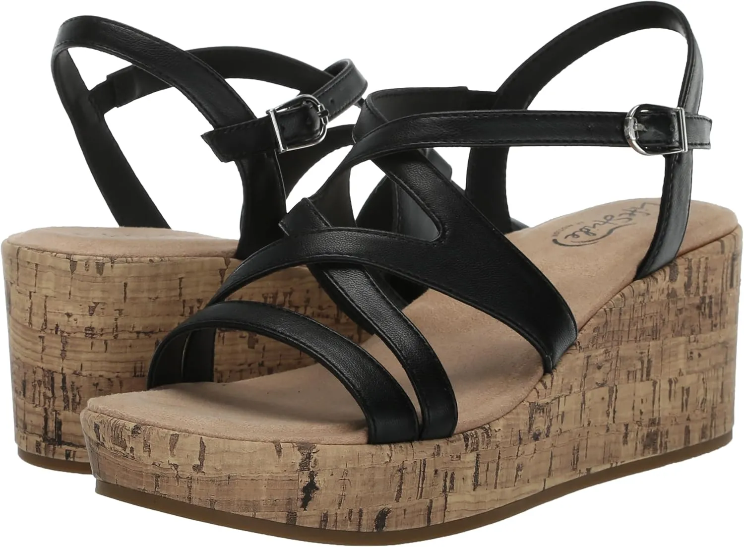 LifeStride Women's Bailey Strappy Platform Wedge Sandals