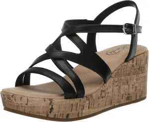 LifeStride Women's Bailey Strappy Platform Wedge Sandals