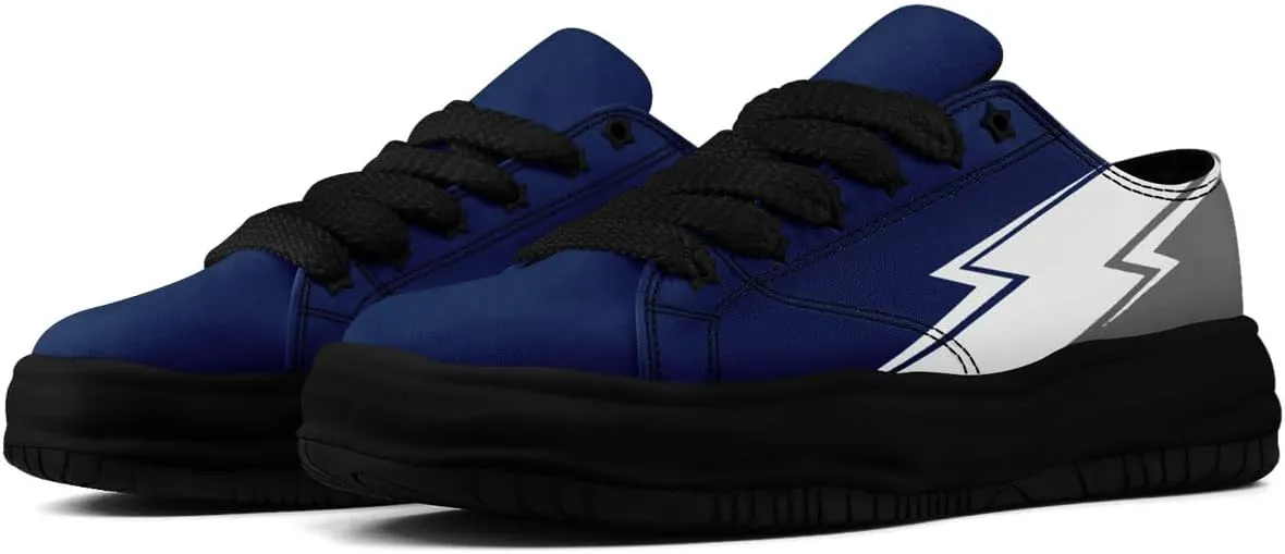 Lightning Canvas Sneakers Comfortable Casual Walking Sports Shoes for Men Women Non-slip Lace-up Flat Tennis Trainers