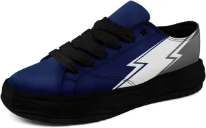 Lightning Canvas Sneakers Comfortable Casual Walking Sports Shoes for Men Women Non-slip Lace-up Flat Tennis Trainers