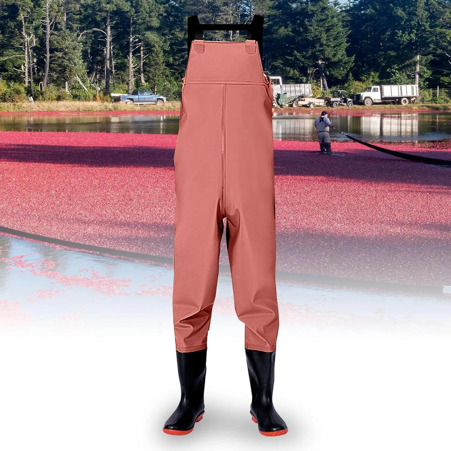 Litetao Waders for Men with Boots Waterproof Workout Jumpsuits Durable Fishing Bootfoot Hip Wader Hunting Fishing Outdoors
