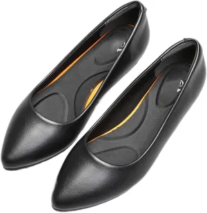 Loafers for Women Slope Single Shoes for Women Heightening Professional Black Leather Work Shoes