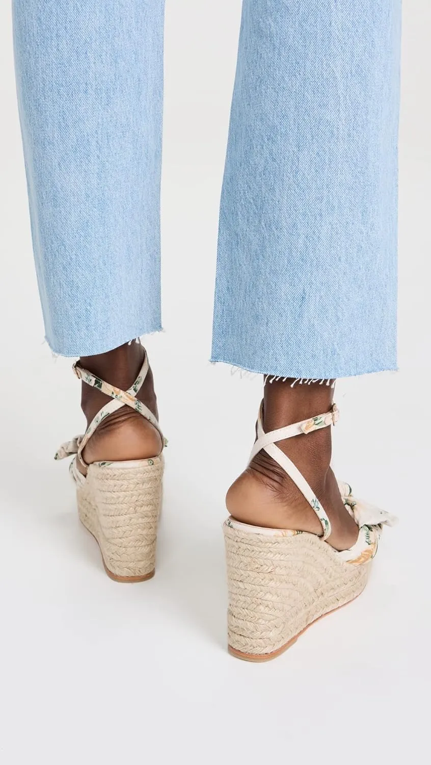 Loeffler Randall Women's Peri Pleated Knot Wedge Espadrilles