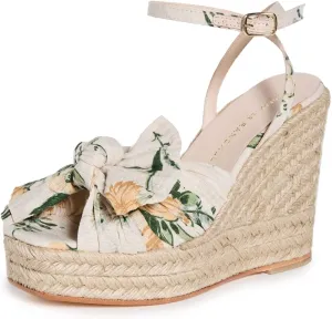 Loeffler Randall Women's Peri Pleated Knot Wedge Espadrilles
