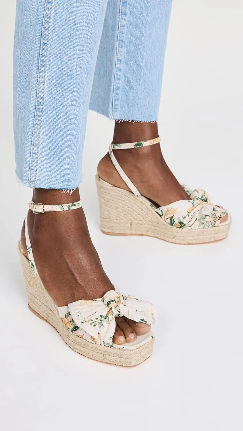 Loeffler Randall Women's Peri Pleated Knot Wedge Espadrilles