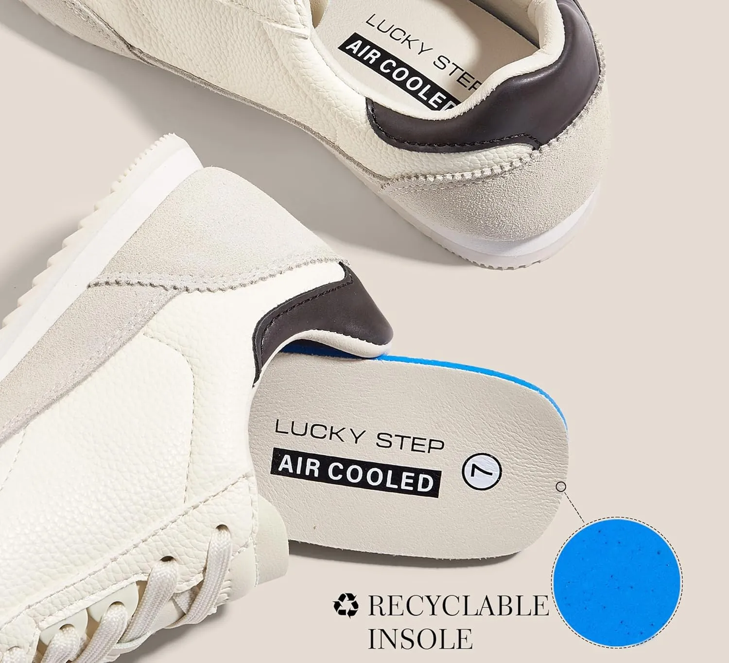 LUCKY STEP Women's Fashion Sneakers Neutral Comfortable Walking Running Gym Workout Shoes