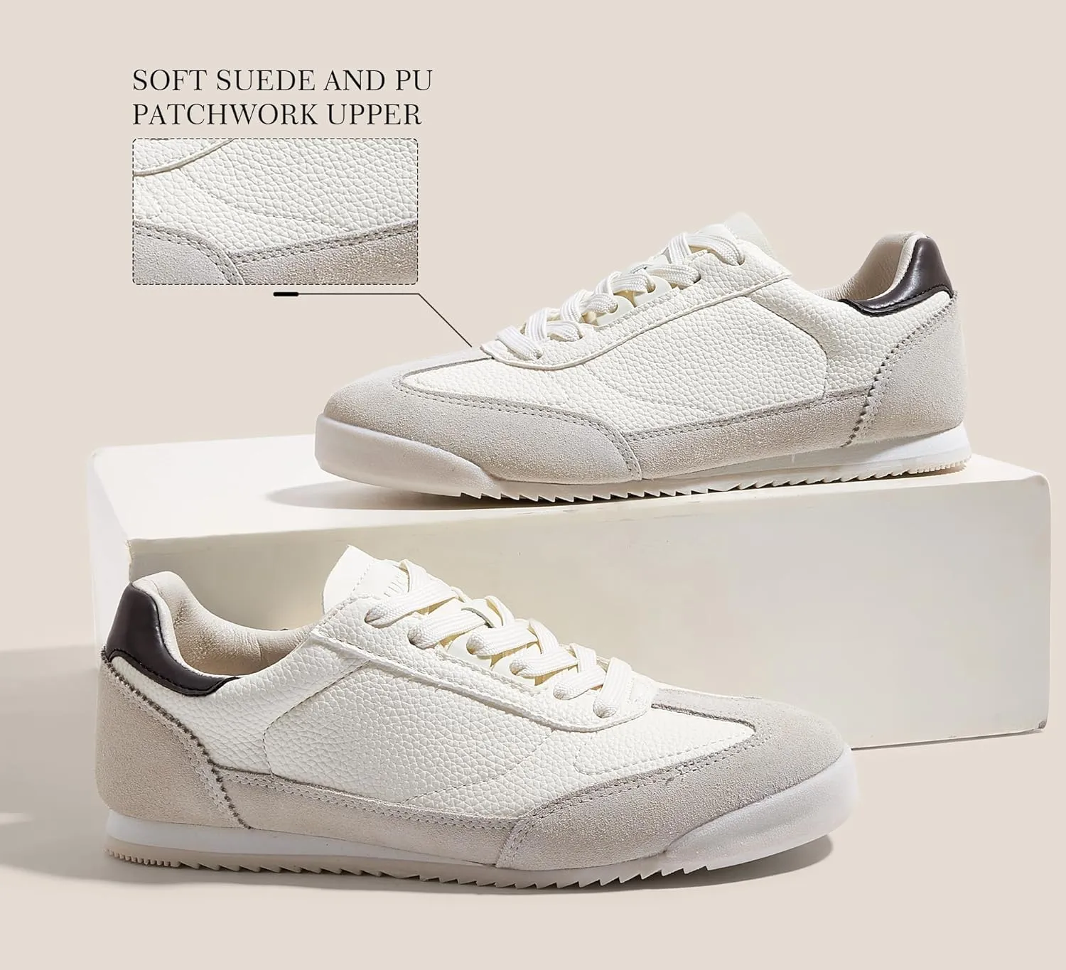 LUCKY STEP Women's Fashion Sneakers Neutral Comfortable Walking Running Gym Workout Shoes
