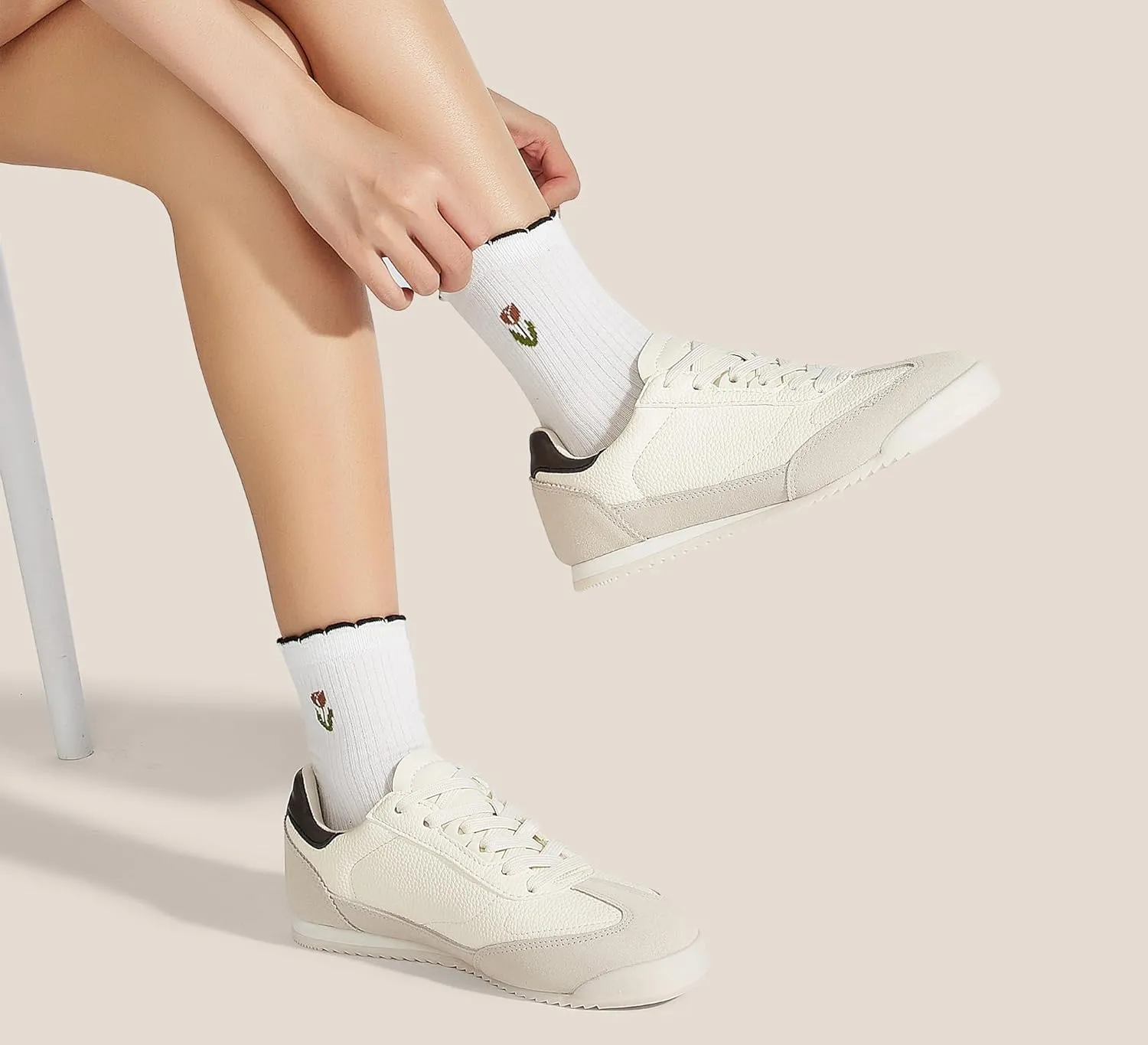 LUCKY STEP Women's Fashion Sneakers Neutral Comfortable Walking Running Gym Workout Shoes