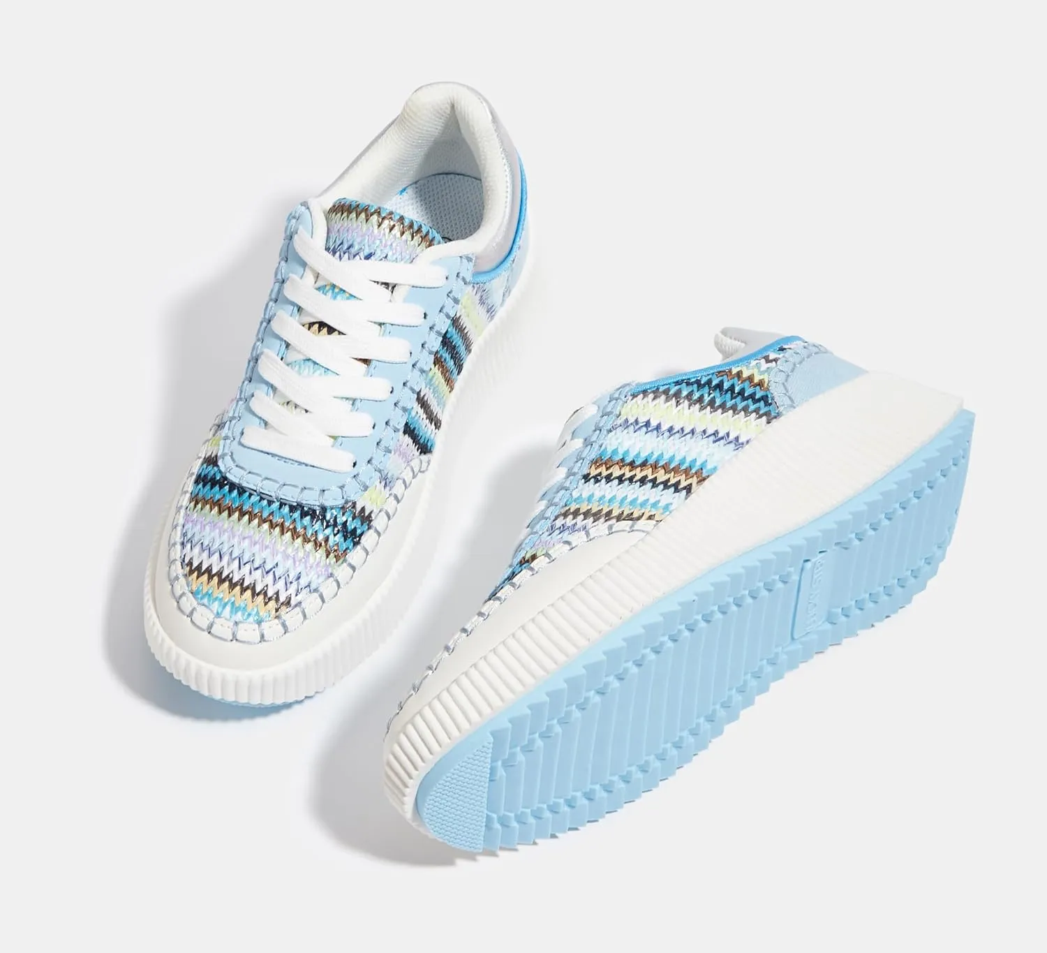 LUCKY STEP Women's Platform Sneakers Retro Braided Fashion Casual Chunky Shoes Breathable Durable Non Slip Walking Footwear