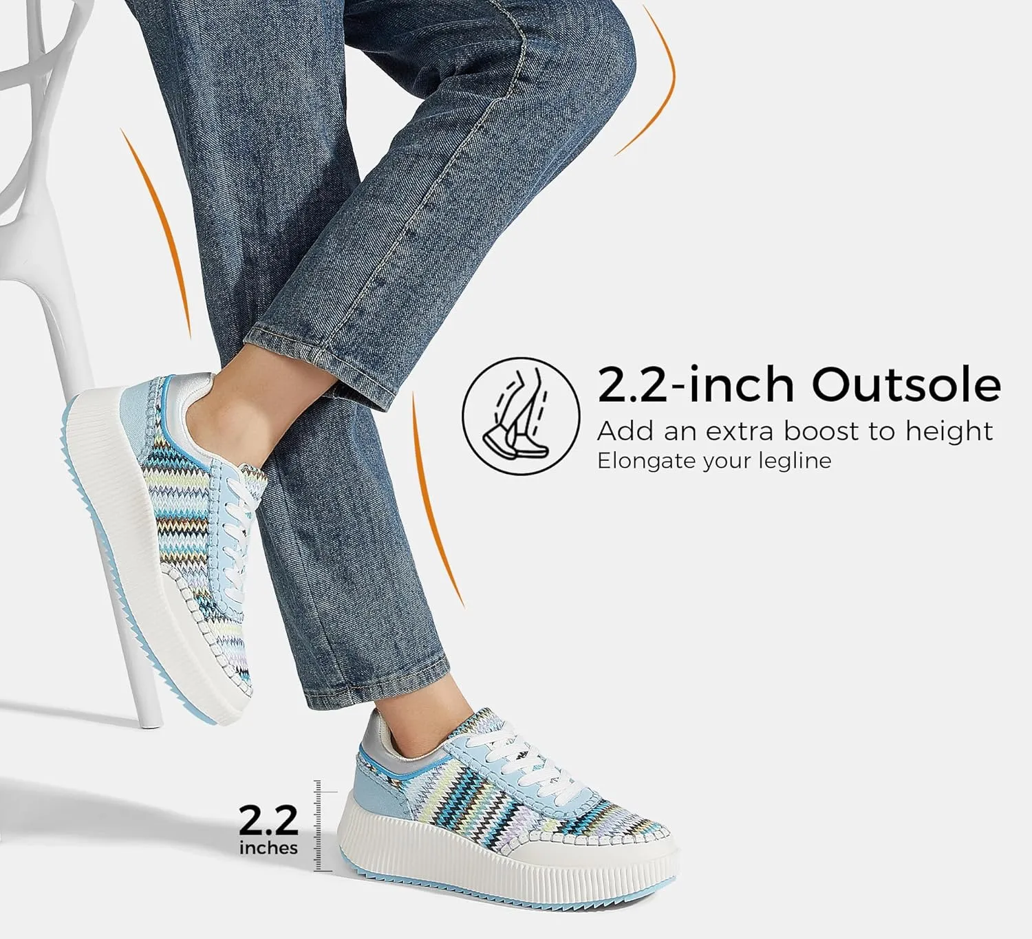 LUCKY STEP Women's Platform Sneakers Retro Braided Fashion Casual Chunky Shoes Breathable Durable Non Slip Walking Footwear