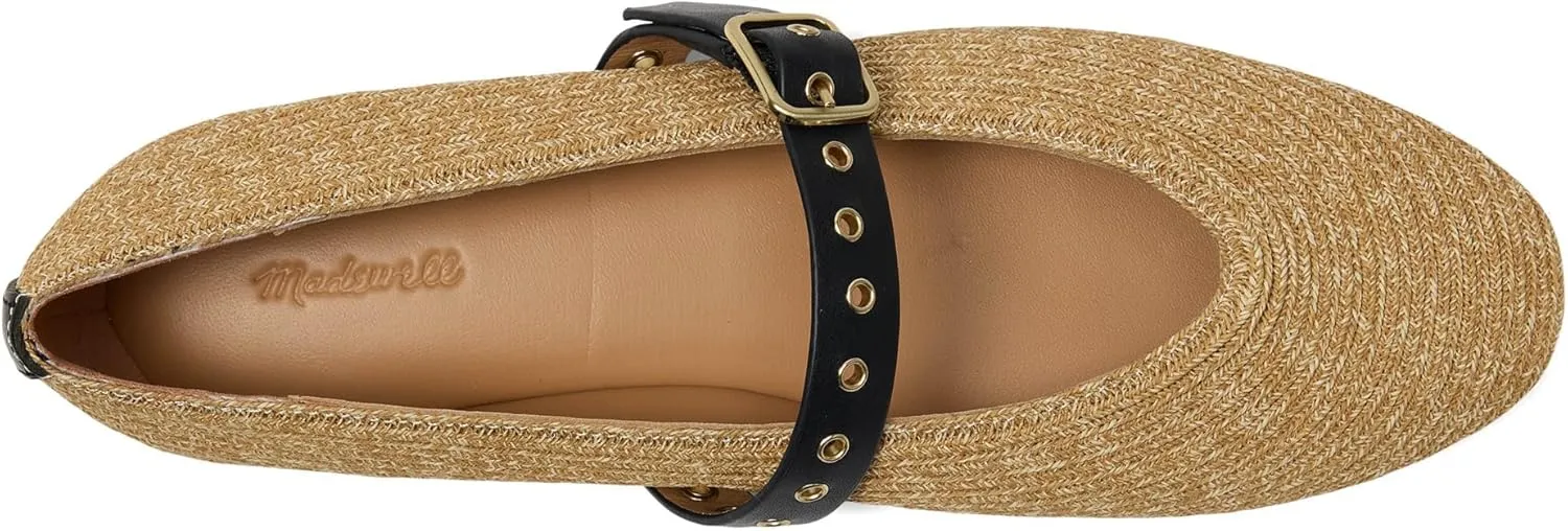 Madewell Women's Hera Mary Jane-Raffia Flat
