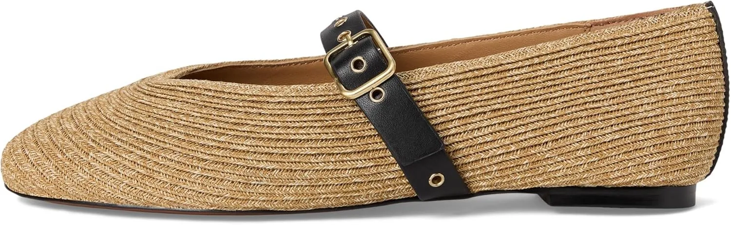 Madewell Women's Hera Mary Jane-Raffia Flat