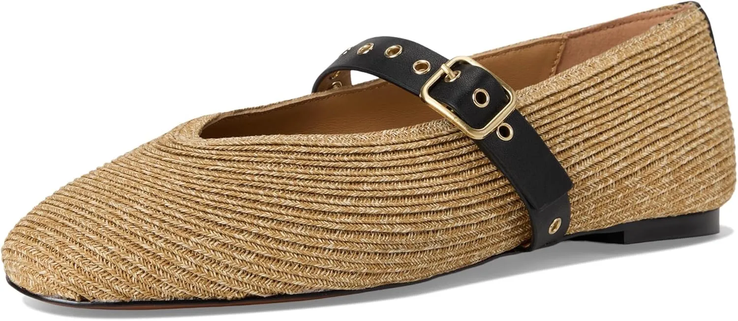Madewell Women's Hera Mary Jane-Raffia Flat