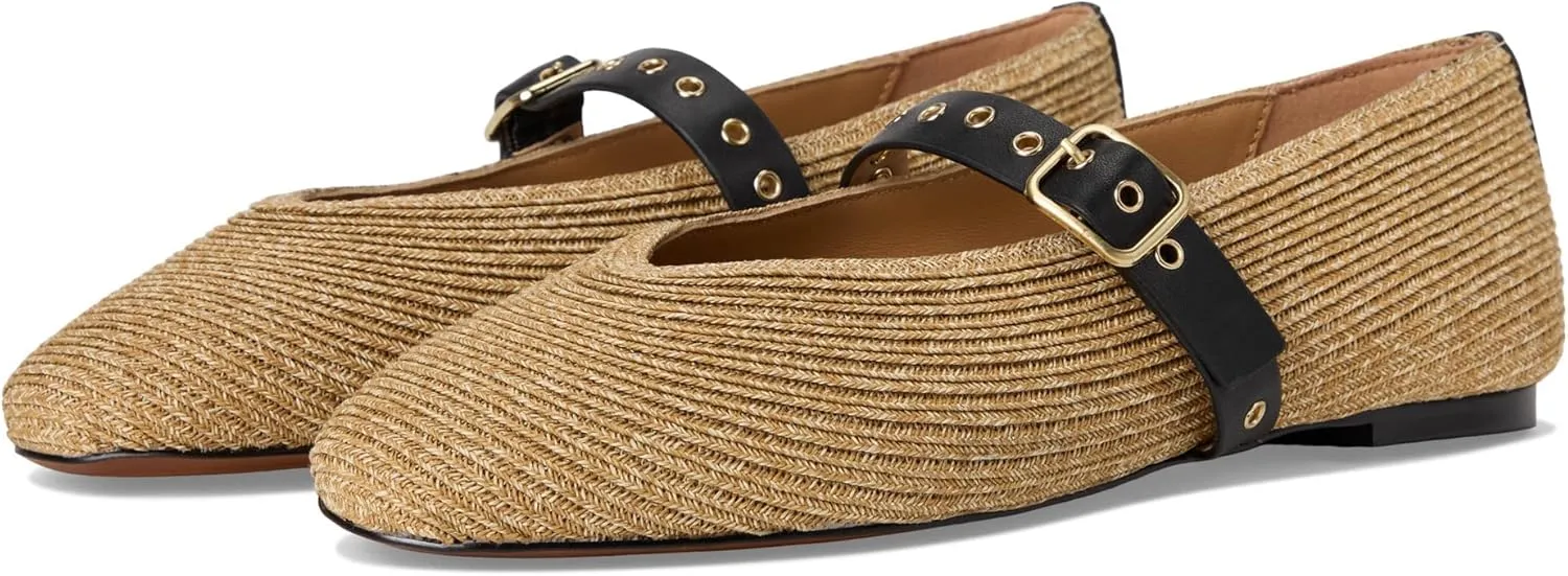 Madewell Women's Hera Mary Jane-Raffia Flat