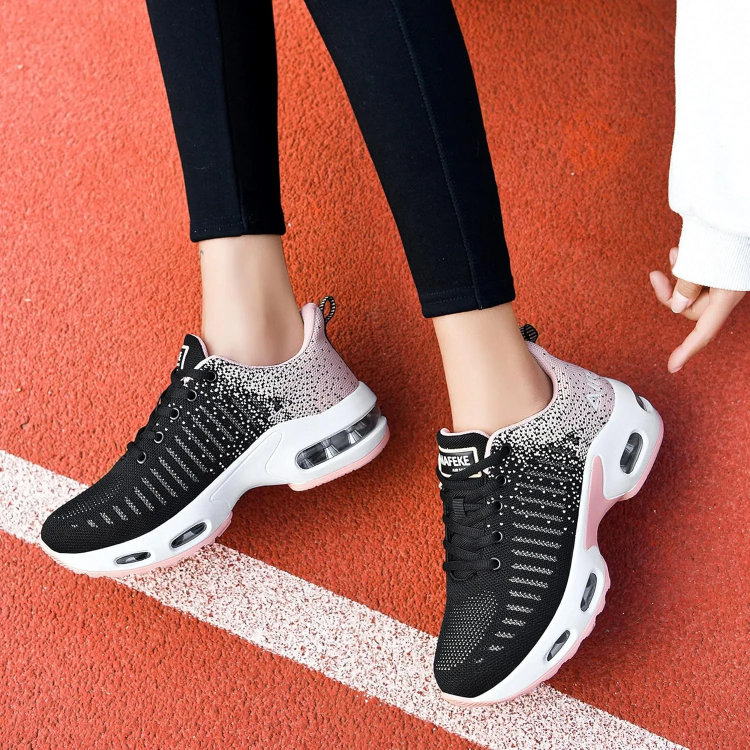 MAFEKE Women Air Athletic Running Shoes Fashion Tennis Breathable Lightweight Walking Sneakers