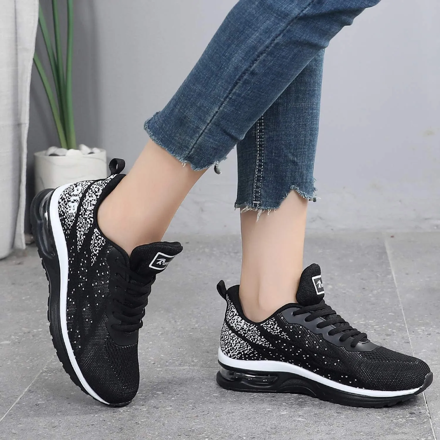 MAFEKE Women Air Athletic Running Shoes Fashion Tennis Breathable Lightweight Walking Sneakers