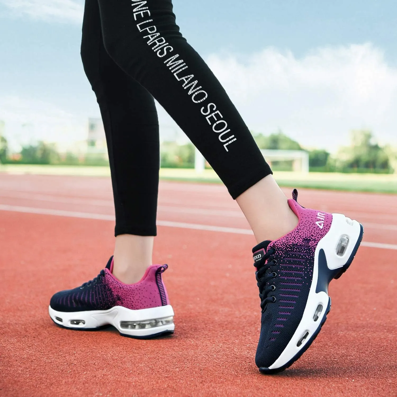 MAFEKE Women Air Athletic Running Shoes Fashion Tennis Breathable Lightweight Walking Sneakers