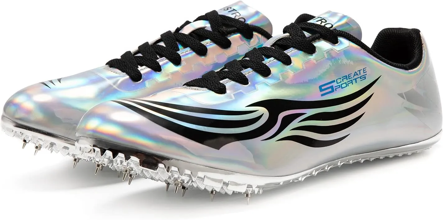 Men Women Kids Track and Field Shoes Professional Racing Running Sneakers Sprint Sport Shoes…