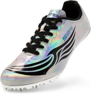 Men Women Kids Track and Field Shoes Professional Racing Running Sneakers Sprint Sport Shoes…