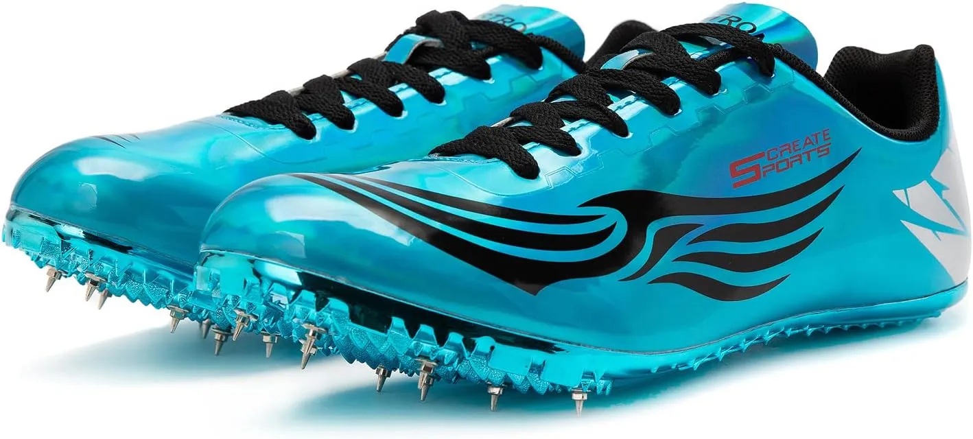Men Women Kids Track and Field Shoes Professional Racing Running Sneakers Sprint Sport Shoes…