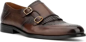 Mens Bolton Monk Strap, Round Toe Dress Shoe, Rubber Outsole