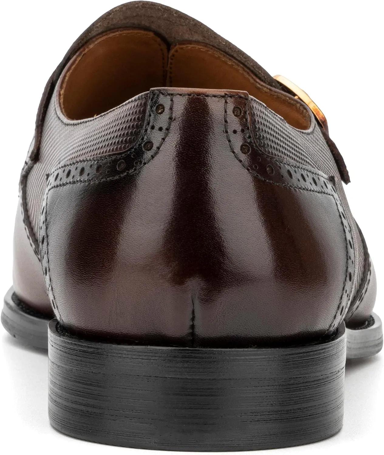 Mens Bolton Monk Strap, Round Toe Dress Shoe, Rubber Outsole