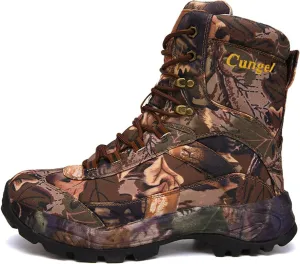 Men's Camo Hunting-Boot Waterproof Hiking Boots Anti-Slip Lightweight Breathable Durable Outdoor Shoes High-Cut Fishing Climbing Working Trekking