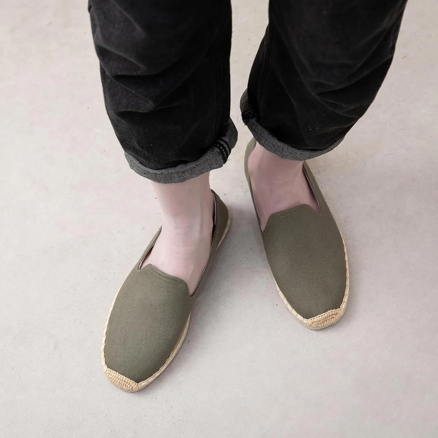 Men's Casual and Comfortable Linen Vegan Canvas Shoes, Men's Flat Shoes, Anti Slip Soles Suitable for Any Occasion in Summer, Spring, and Autumn