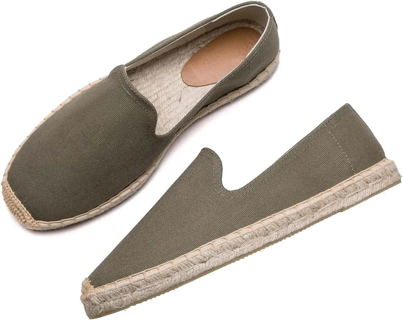 Men's Casual and Comfortable Linen Vegan Canvas Shoes, Men's Flat Shoes, Anti Slip Soles Suitable for Any Occasion in Summer, Spring, and Autumn