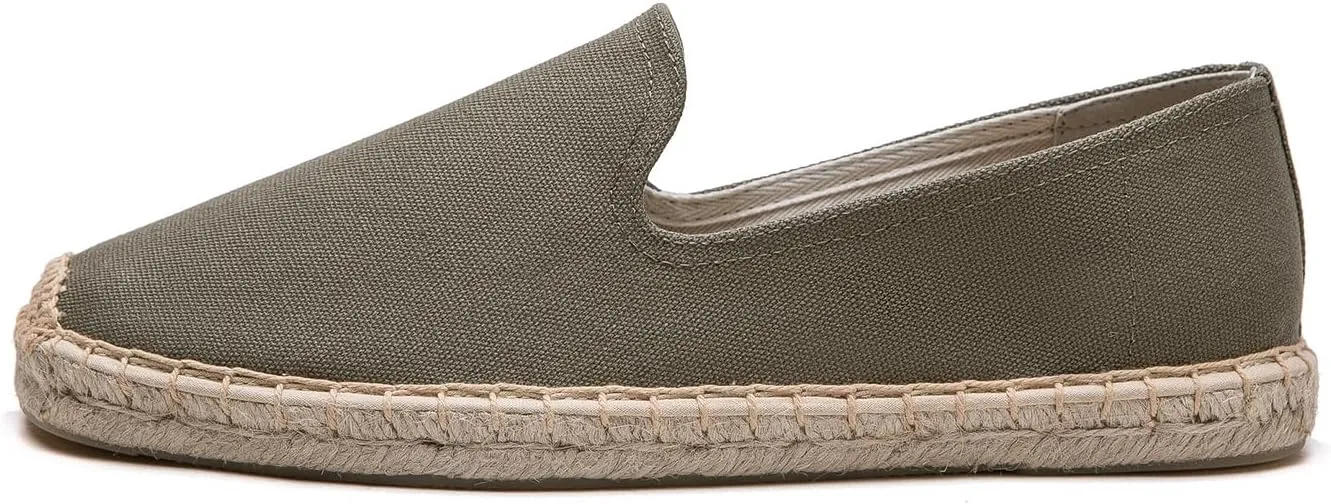 Men's Casual and Comfortable Linen Vegan Canvas Shoes, Men's Flat Shoes, Anti Slip Soles Suitable for Any Occasion in Summer, Spring, and Autumn
