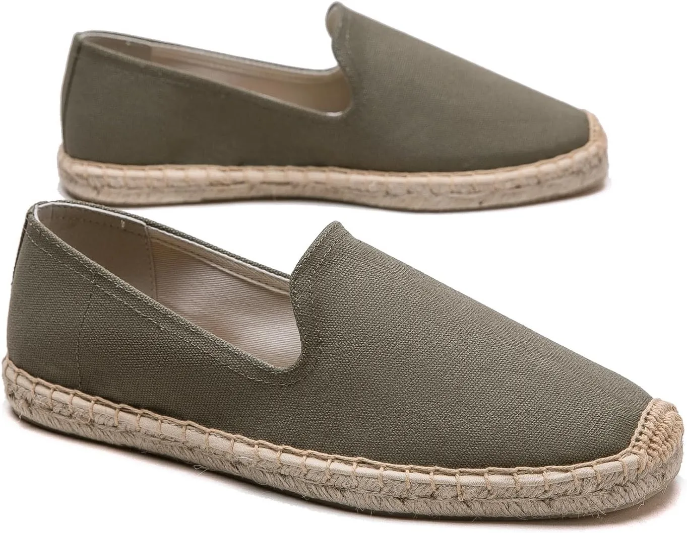 Men's Casual and Comfortable Linen Vegan Canvas Shoes, Men's Flat Shoes, Anti Slip Soles Suitable for Any Occasion in Summer, Spring, and Autumn
